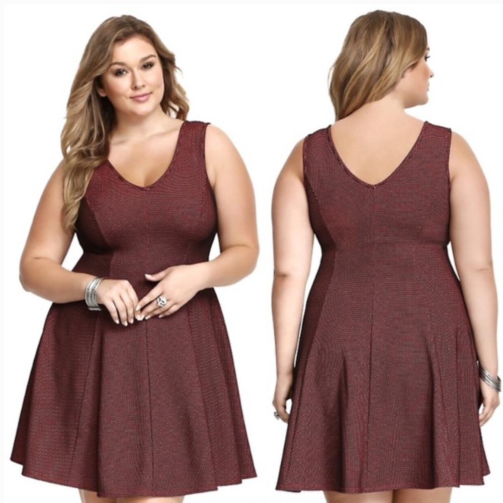 Torrid Mesh Flared Swing Dress